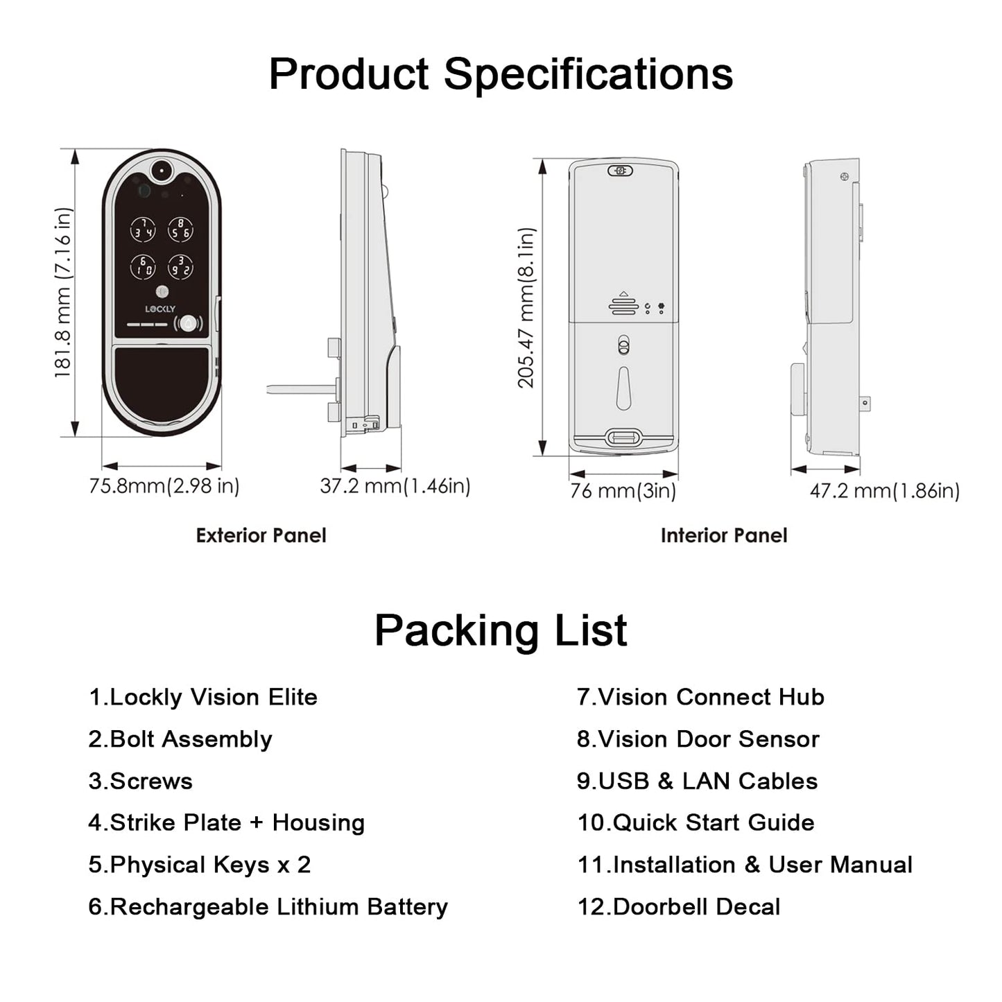 WiFi Video Smart Lock with Camera, Fingerprint, Keypad & Voice Control – Elite Solar Door Lock System