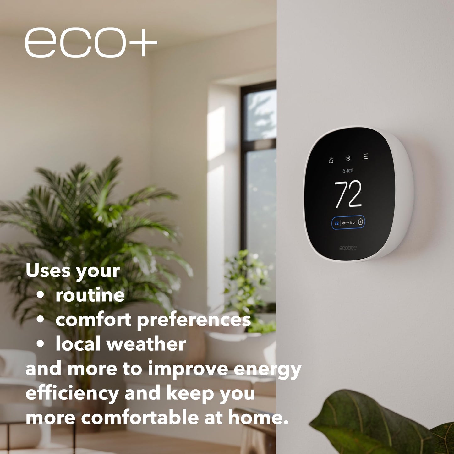 Energy Star Smart WiFi Thermostat – Programmable HVAC Control, Voice Assistant Compatible (Siri, Alexa, Google)