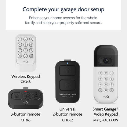 Ultra-Quiet Wall-Mount Smart Garage Door Opener – WiFi App Control with Battery Backup & LED Lighting