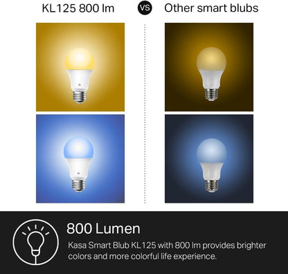 WiFi Smart RGB LED Bulbs A19 – 60W Equivalent, 800LM, Dimmable, Alexa & Google Compatible, 2-Pack