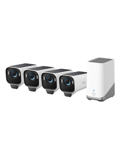 4K Solar Wireless Outdoor Security Camera Kit – 4 Cameras, Local Storage