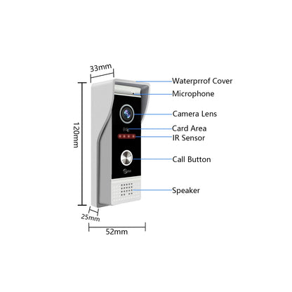 10” Touch Screen Video Doorbell Intercom System – 2 Cameras + 3 Monitors, Remote Unlock
