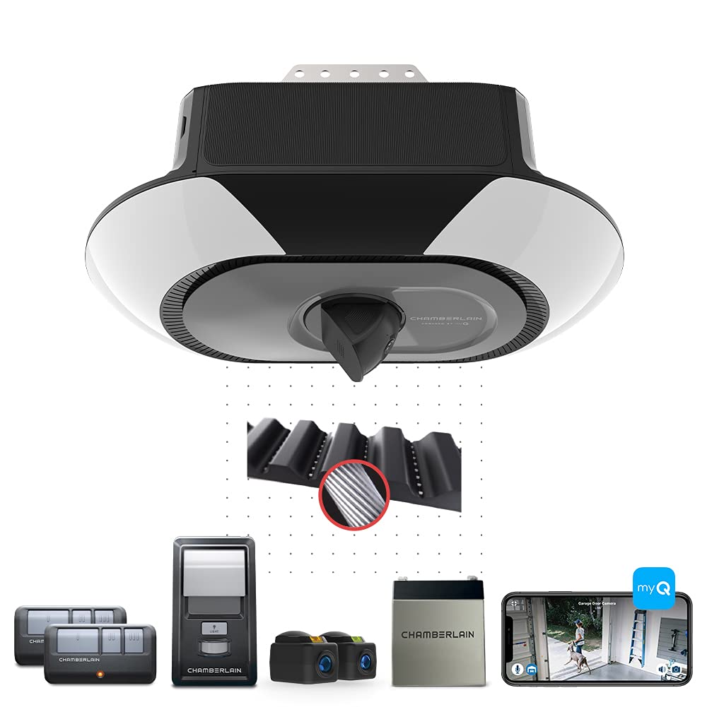 Smart Garage Door Opener – Ultra-Quiet Belt Drive System with Camera, WiFi App Control & LED Lighting