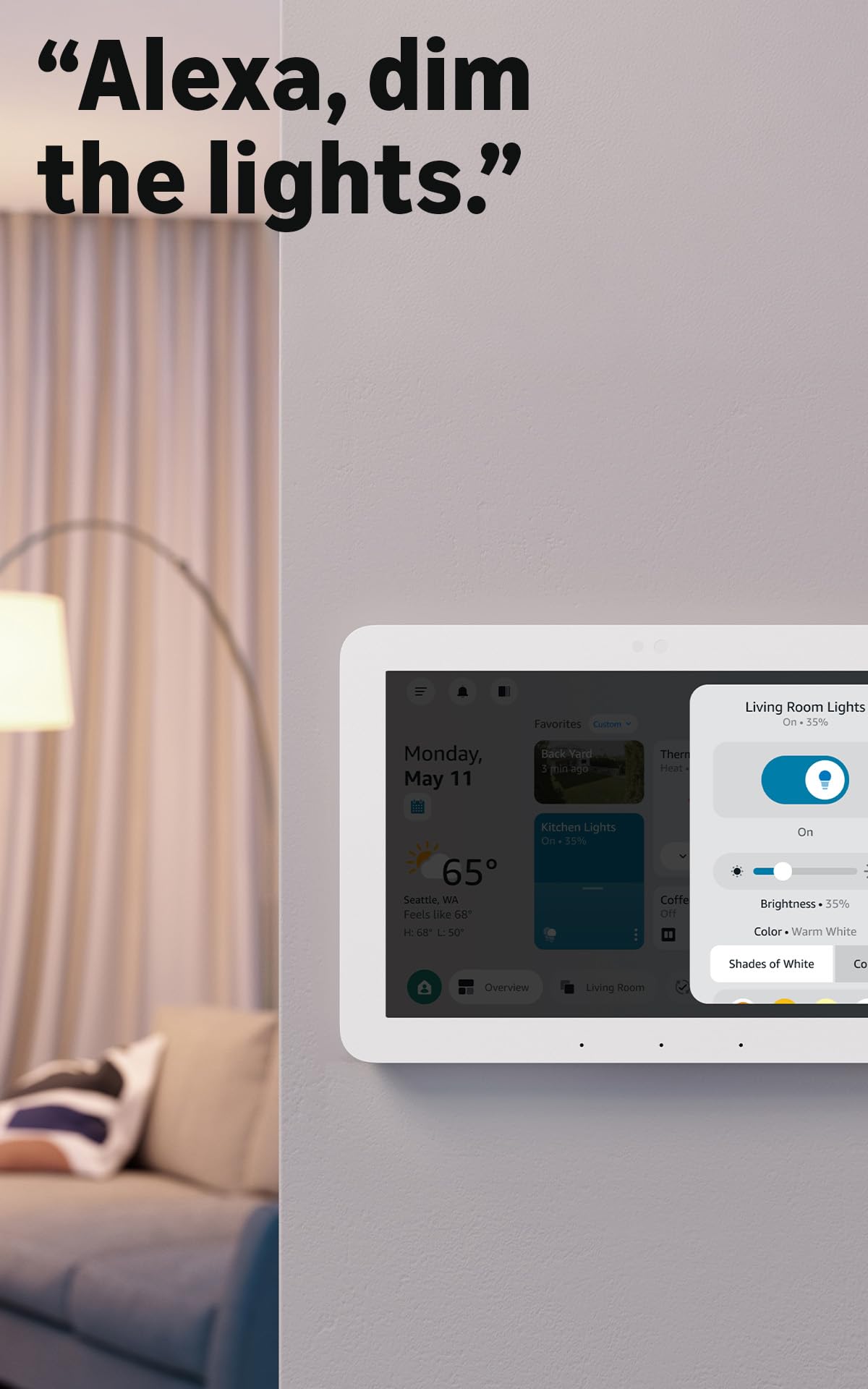 Smart Home Control Panel – 8” Touchscreen Hub for Alexa-Compatible Device Management