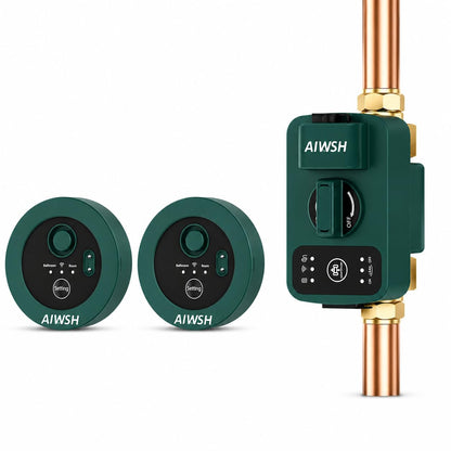 Smart Water Leak Detection & Automatic Shut-Off Valve System – Whole-Home Protection with Real-Time Leak Monitoring, LoRa Long-Range Coverage, Fits 3/4" & 1" Pipes