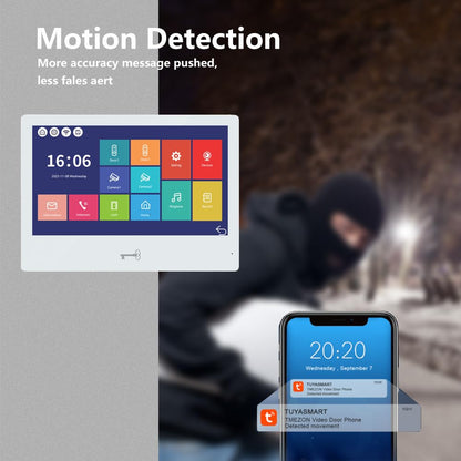 WiFi Video Intercom Doorbell System with 10” Touch Monitor & RFID Unlock – Dual Doorbell & Monitor Kit