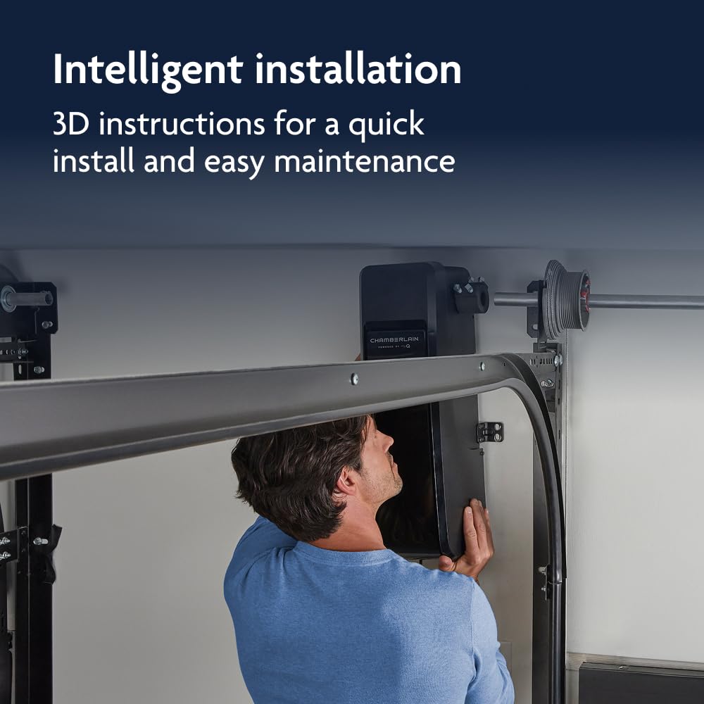 Ultra-Quiet Wall-Mount Smart Garage Door Opener – WiFi App Control with Battery Backup & LED Lighting