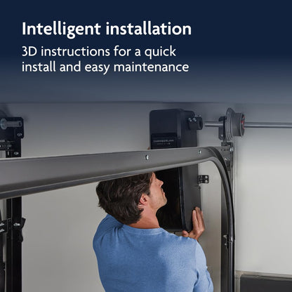 Ultra-Quiet Wall-Mount Smart Garage Door Opener – WiFi App Control with Battery Backup & LED Lighting