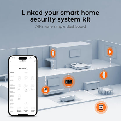 WiFi + GSM 4G DIY Home Security Alarm System – App Alert Kit with Door & Window Sensors, Alexa/Google Compatible