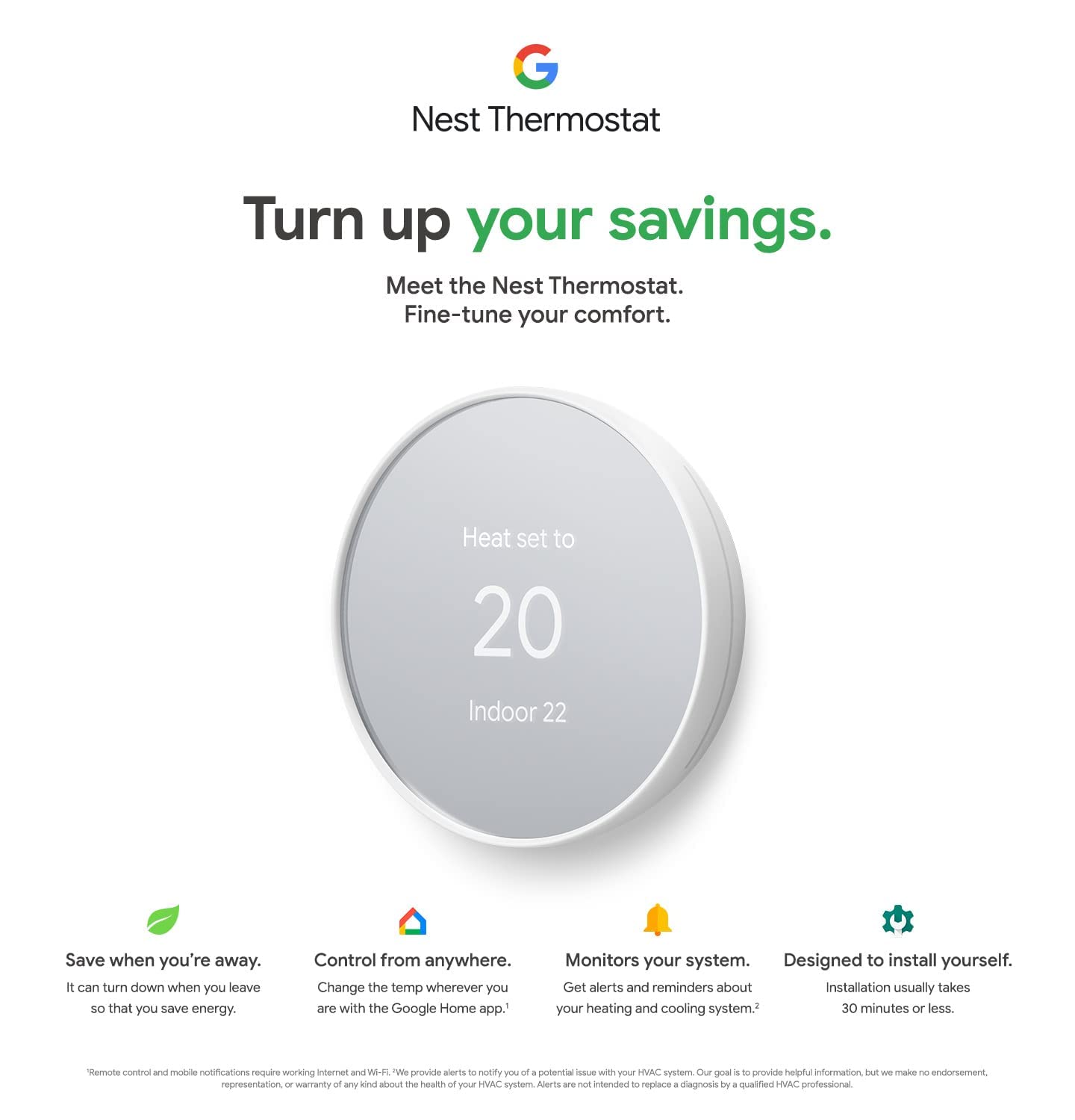 Smart WiFi Programmable Thermostat – Home HVAC Energy-Saving Control, Alexa & App Compatible, Charcoal