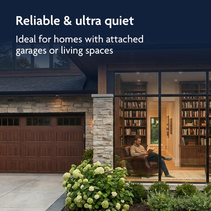 Ultra-Quiet Wall-Mount Smart Garage Door Opener – WiFi App Control with Battery Backup & LED Lighting