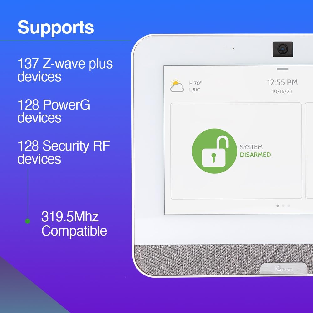 Wireless Smart Home Security Alarm Panel – Home Automation Hub with Sensor & Camera Integration