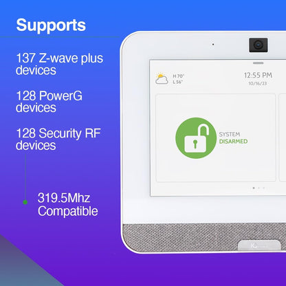 Wireless Smart Home Security Alarm Panel – Home Automation Hub with Sensor & Camera Integration