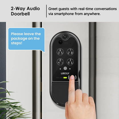 WiFi Video Smart Lock with Camera, Fingerprint, Keypad & Voice Control – Elite Solar Door Lock System