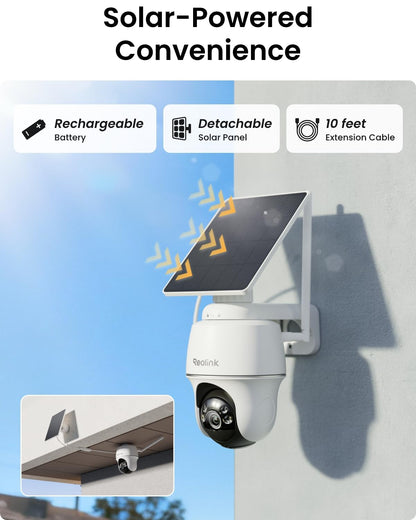 5MP Solar Pan-Tilt Security Camera Kit with Smart Hub – 2 Cameras