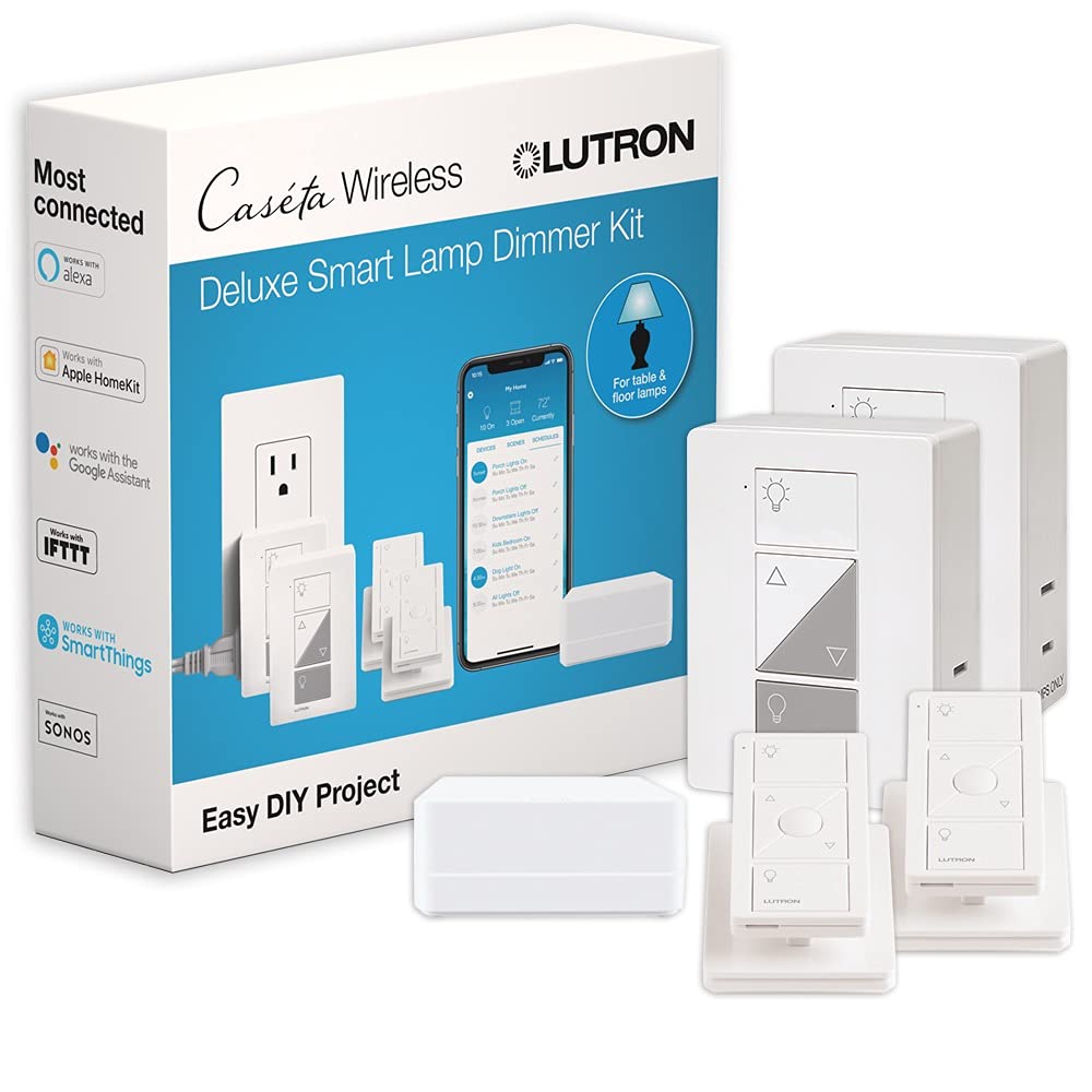 Smart Plug-in Lamp Dimmer Starter Kit – Hub + Remote Control, Alexa/Apple/Google Compatible