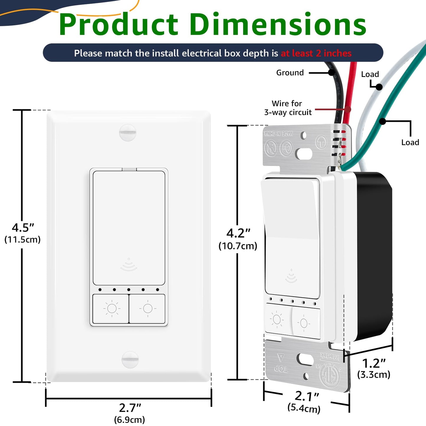 Smart WiFi Dimmer Light Switch – Single Pole 10-Pack, Alexa & Google Compatible, No Hub Required
