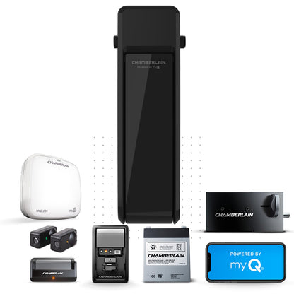 Ultra-Quiet Wall-Mount Smart Garage Door Opener – WiFi App Control with Battery Backup & LED Lighting