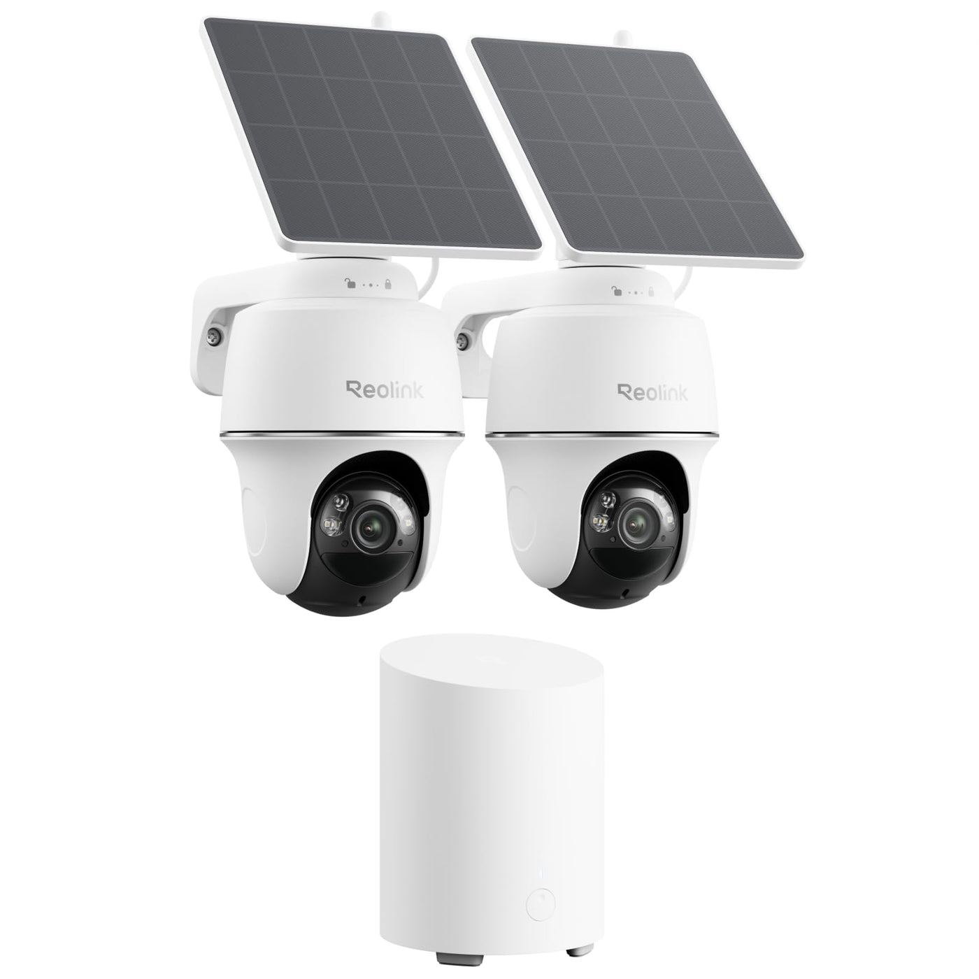 5MP Solar Pan-Tilt Security Camera Kit with Smart Hub – 2 Cameras