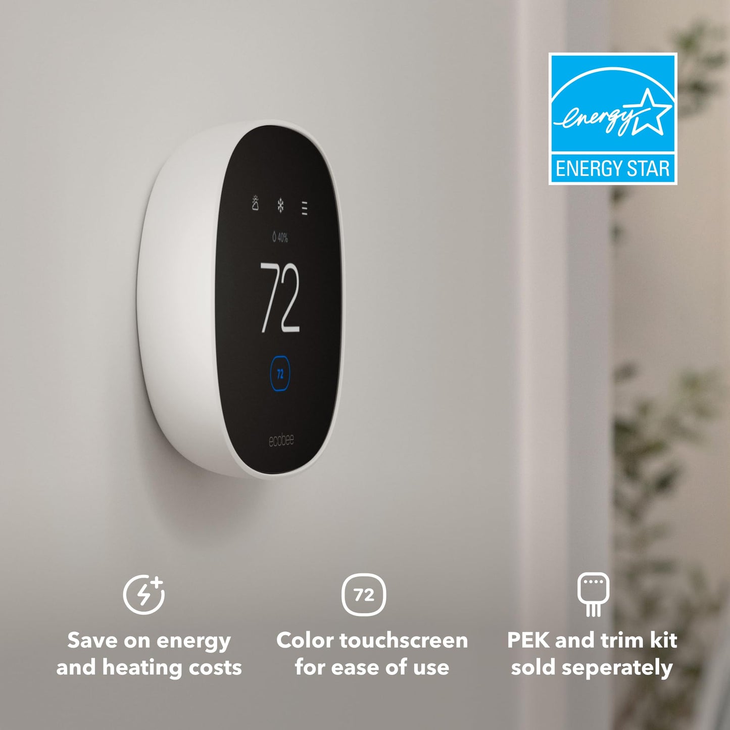 Energy Star Smart WiFi Thermostat – Programmable HVAC Control, Voice Assistant Compatible (Siri, Alexa, Google)