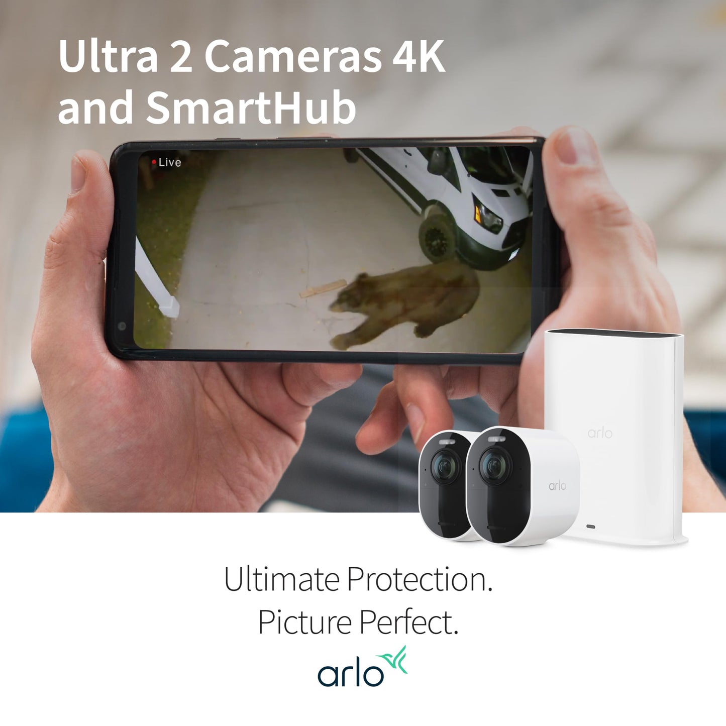 4K HDR Wireless Spotlight Security Camera Set – 2 Cameras + Smart Hub