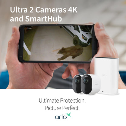 4K HDR Wireless Spotlight Security Camera Set – 2 Cameras + Smart Hub