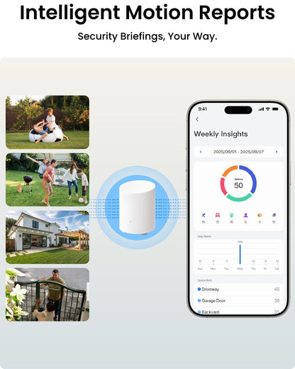 5MP Solar Pan-Tilt Security Camera Kit with Smart Hub – 2 Cameras