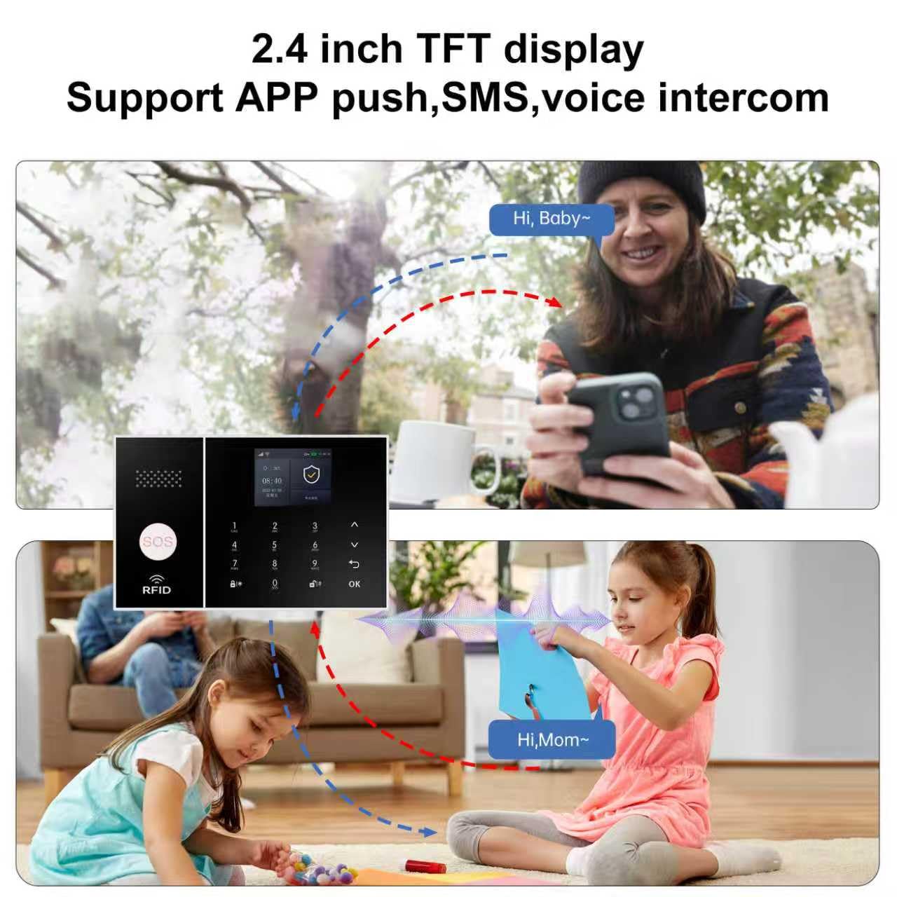 Wireless Smart Home Security Alarm Kit – 4G/GSM/WiFi 24-Piece System with Sensors