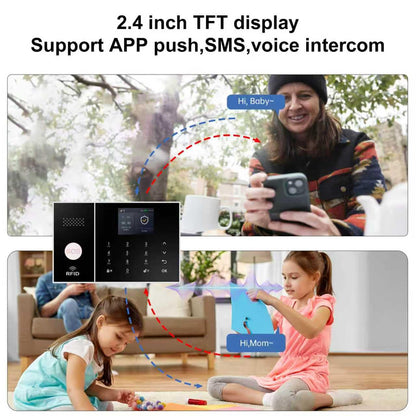 Wireless Smart Home Security Alarm Kit – 4G/GSM/WiFi 24-Piece System with Sensors