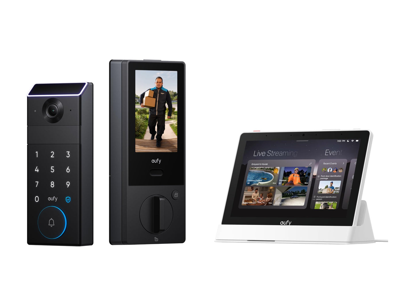 Smart Palm Vein Recognition Video Door Lock with Smart Display Hub – Keyless Entry System