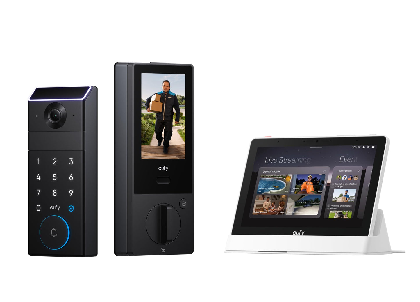 Smart Palm Vein Recognition Video Door Lock with Smart Display Hub – Keyless Entry System