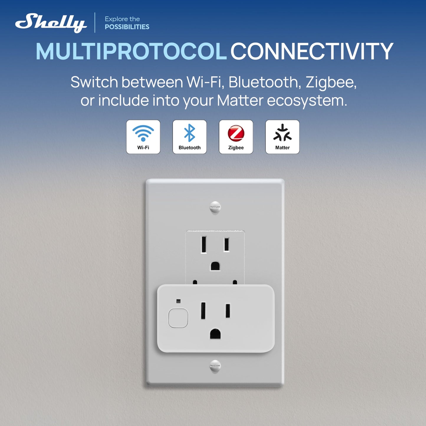 Matter Smart WiFi/Bluetooth/Zigbee Outlet – Power Monitoring Smart Plug, Multi-Platform Compatible, 4-Pack
