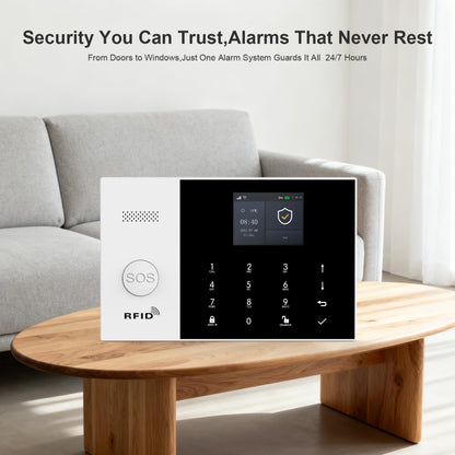 Wireless DIY Home Security Alarm System – 4G/WiFi Smart Siren Kit with Sensors, App Alerts & SOS Button