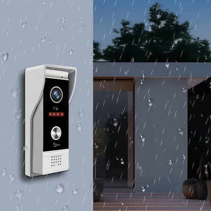 10” Touch Screen Video Doorbell Intercom System – 2 Cameras + 3 Monitors, Remote Unlock