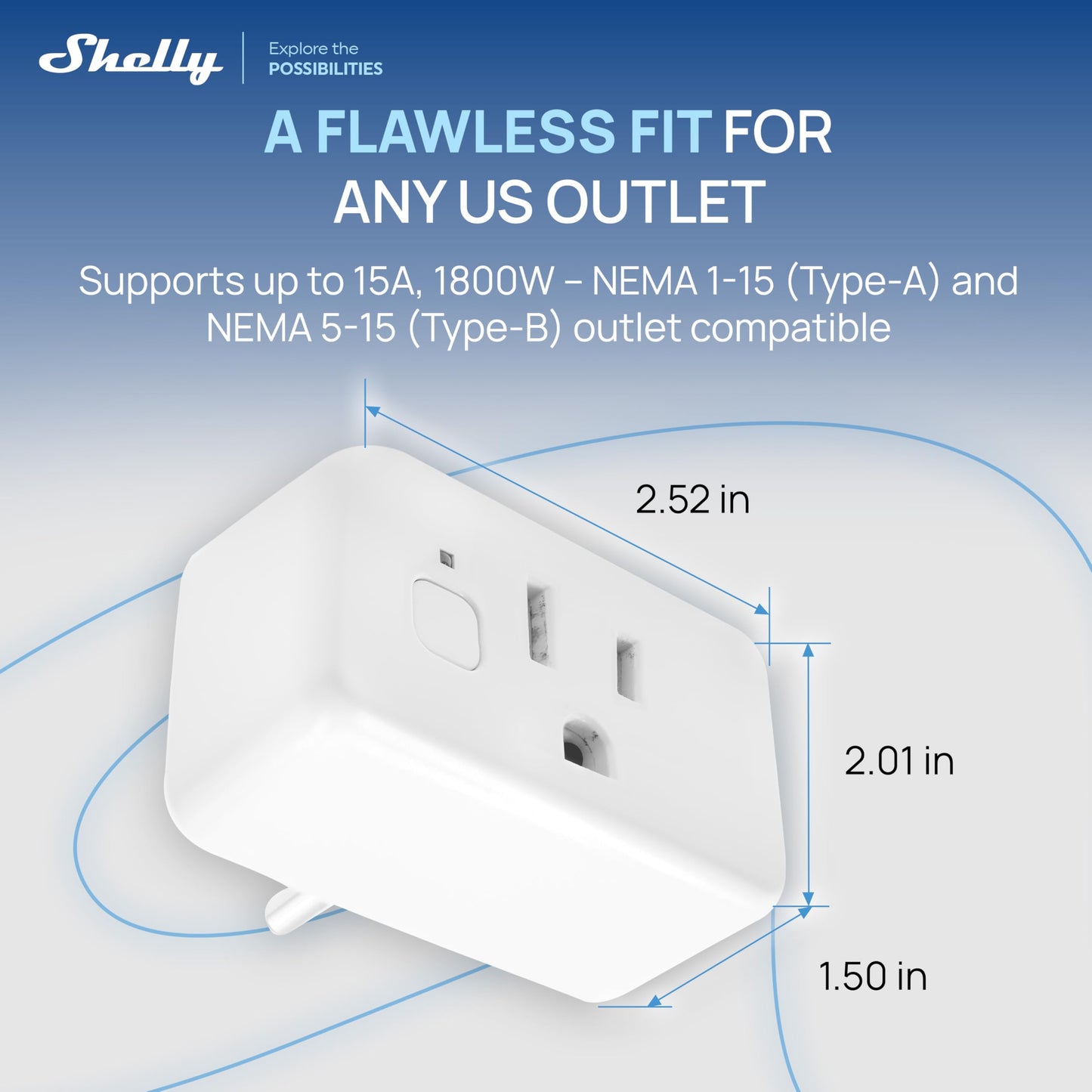 Matter Smart WiFi/Bluetooth/Zigbee Outlet – Power Monitoring Smart Plug, Multi-Platform Compatible, 4-Pack