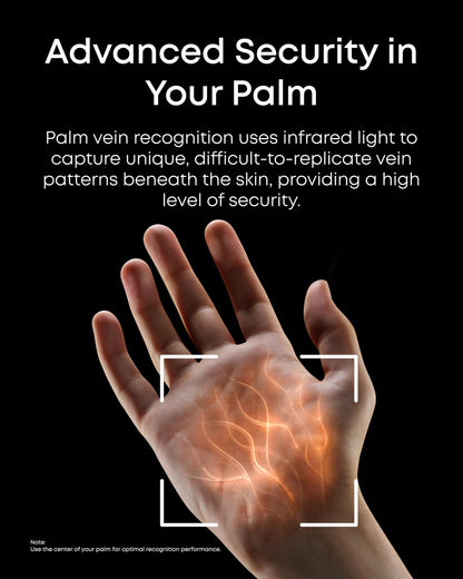 Smart Palm Vein Recognition Video Door Lock with Smart Display Hub – Keyless Entry System