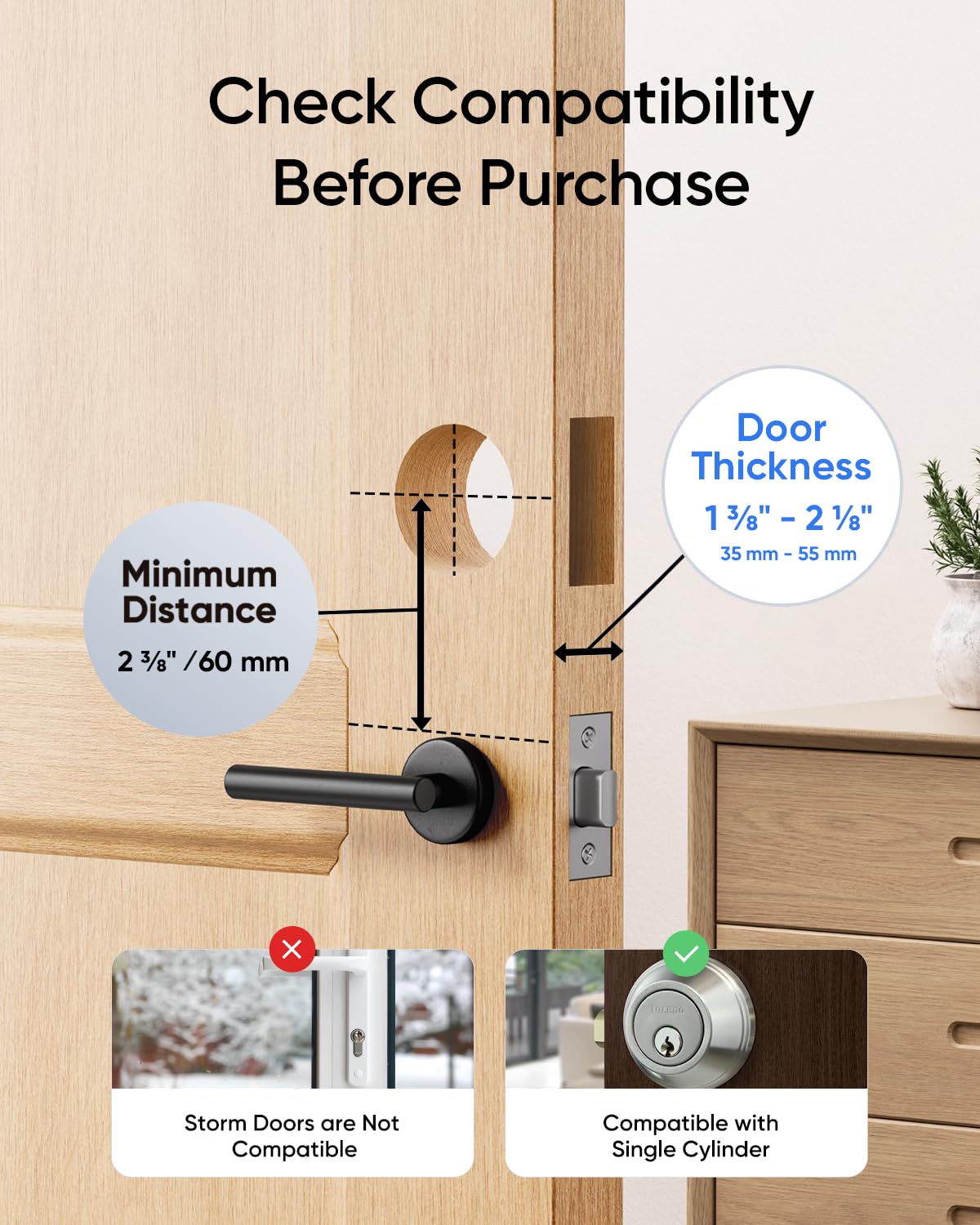 3-in-1 Smart Video Door Lock with Camera & Fingerprint Keyless Entry – WiFi Deadbolt System