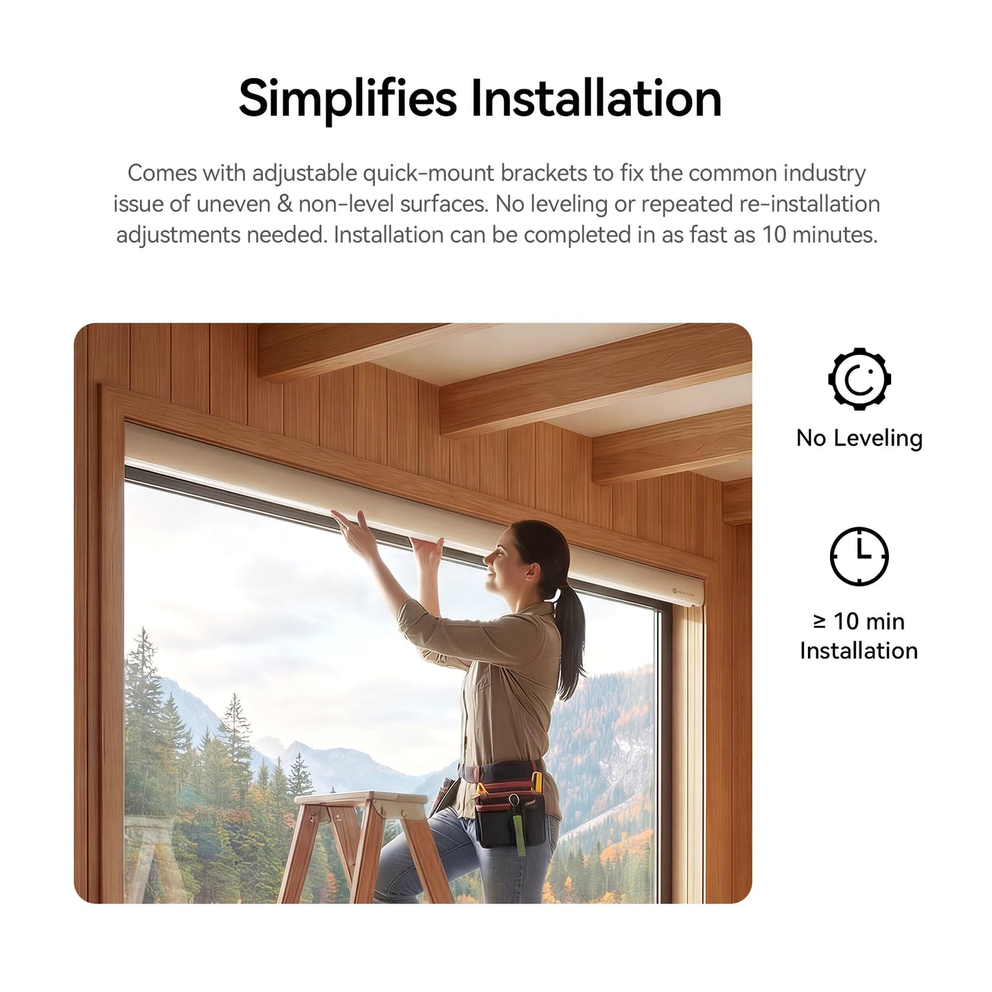 Smart Motorized Blackout Roller Blinds – Matter Compatible Electric Window Shades with Remote & Voice Control (Alexa, Google, Apple Home)