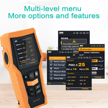 11-in-1 Smart Indoor Air Quality Monitor – PM1.0/PM2.5/PM10, TVOC, HCHO & Temperature Humidity Detector with Data Logging for Home & Office