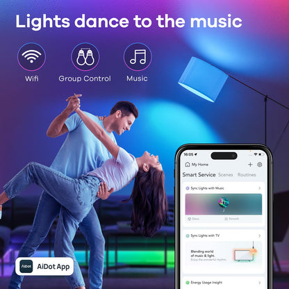 Matter Smart WiFi LED Bulbs A19 – 60W Equivalent, Color Changing RGBTW, Apple Home/Siri/Alexa Compatible, 6-Pack