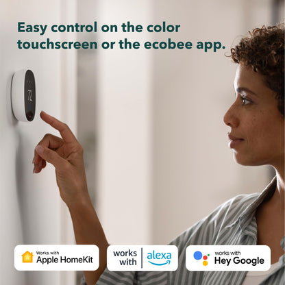 Energy Star Smart WiFi Thermostat – Programmable HVAC Control, Voice Assistant Compatible (Siri, Alexa, Google)