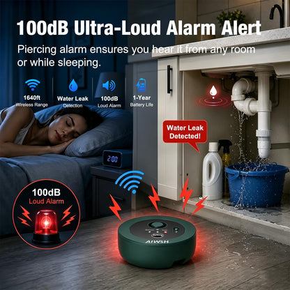 Smart Water Leak Detection & Automatic Shut-Off Valve System – Whole-Home Protection with Real-Time Leak Monitoring, LoRa Long-Range Coverage, Fits 3/4" & 1" Pipes