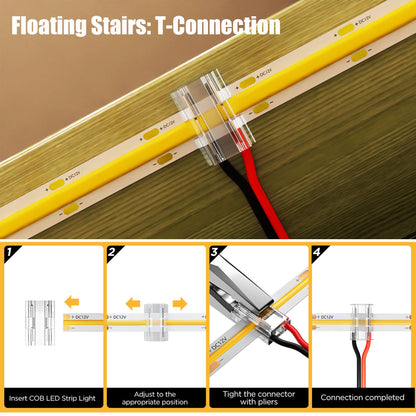 Motion-Activated LED Stair Lighting Kit – Cuttable 18-Step Warm White Strip Light for Indoor Stairs