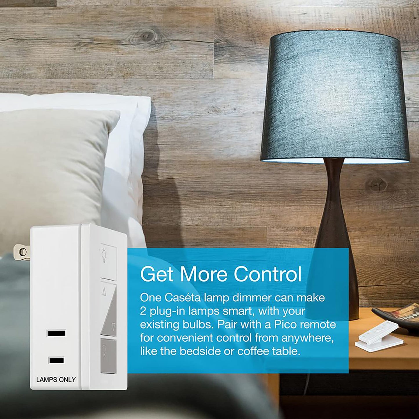 Smart Plug-in Lamp Dimmer Starter Kit – Hub + Remote Control, Alexa/Apple/Google Compatible