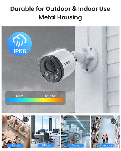 4K PoE Security Camera System with 8-Channel NVR – 4 Cameras