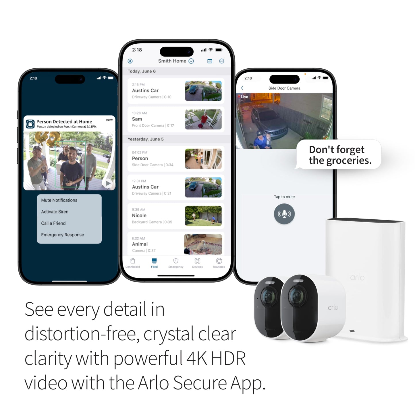 4K HDR Wireless Spotlight Security Camera Set – 2 Cameras + Smart Hub