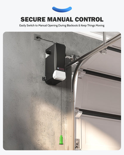 Smart Wall-Mounted Garage Door Opener – App Controlled Heavy-Duty Access System with Sensors & Backup Control