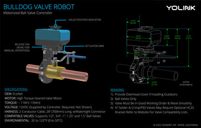 Smart Water Leak Protection Kit – Automatic Shut-Off Valve Controller with Hub & Multi-Sensor Leak Detection System