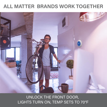 Matter Smart Multicolor LED Light Bulb (A19) – 60W Equivalent, Alexa Compatible, 800LM
