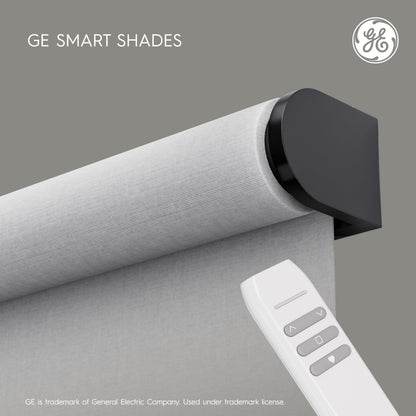 Rechargeable Motorized Roller Shades – Smart Battery-Powered Window Shade with Remote Control, Translucent Grey Fabric